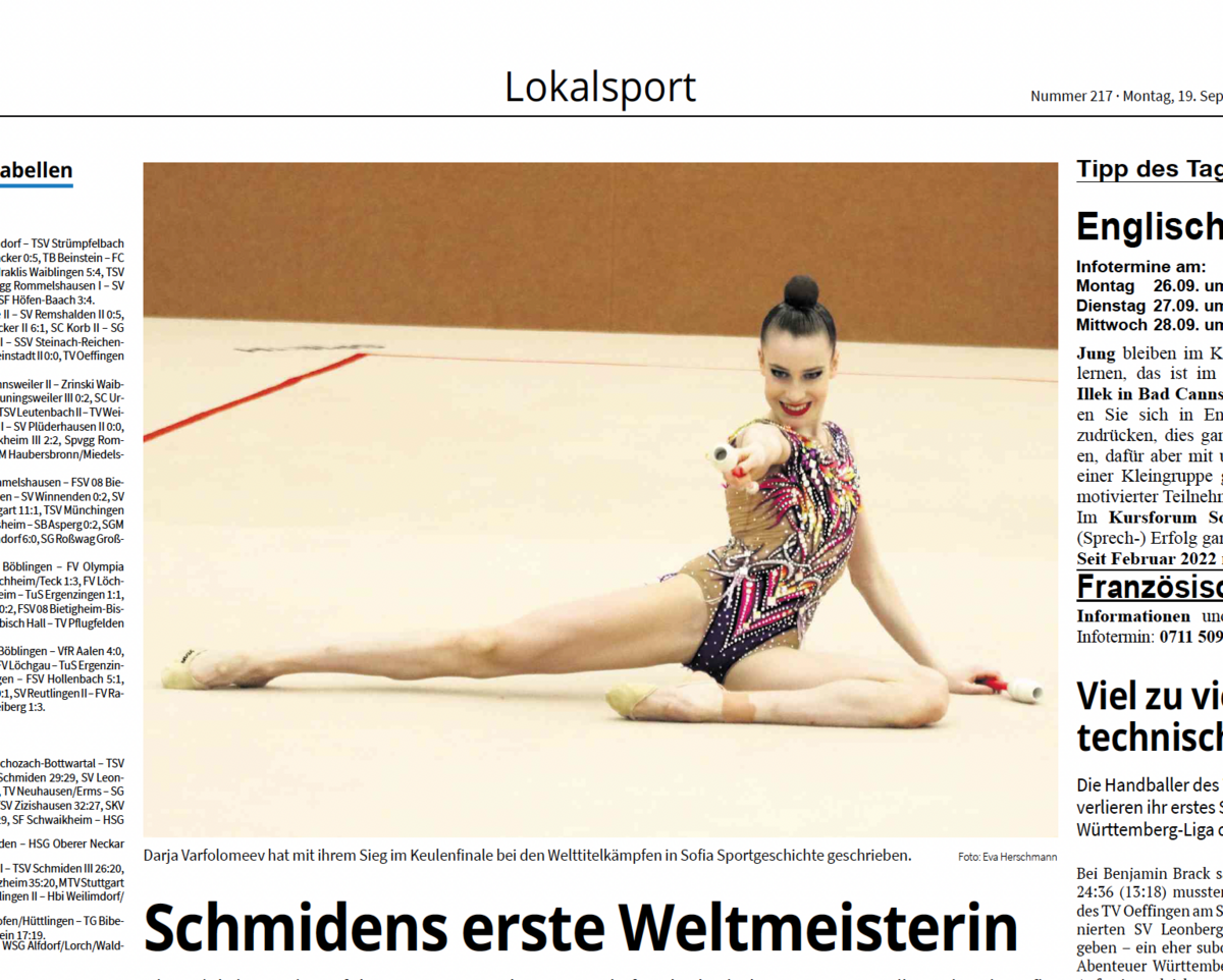 TSV Schmiden Wo Zukunft Tradition Hat Rhytmische Sportgymnastik